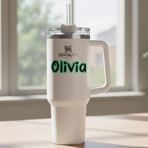 Custom Name Tumbler Sticker – Waterproof Vinyl Decal – Handmade